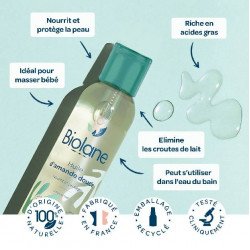 BIOLANE HUILE D'AMANDE DOUCE 75ML BIOLANE HUILE D'AMANDE DOUCE 75ML