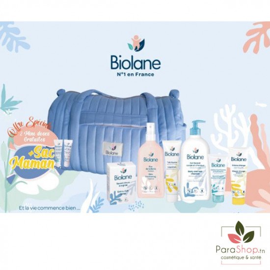 BIOLANE SAC MAMAN MATELASSE BLEU