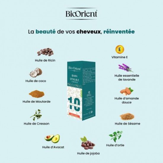 BIO ORIENT BAIN D'HUILES CHEVEUX 90ML