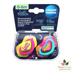 CANPOL BABIES 2 SUCETTE UNIVERSELLE 0-6M NEON LOVE ROSE - 22/652