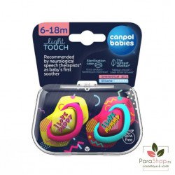 CANPOL BABIES 2 SUCETTE UNIVERSELLE 6-18M NEON LOVE ROSE - 22/653