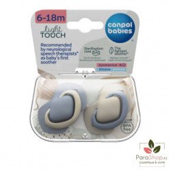 CANPOL BABIES 2 SUCETTE UNIVERSELLE 6-18M - PURE BLEU - 22/656