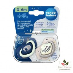 CANPOL BABIES 2 Sucettes Symetrique 0-6M SLEEPY KOALA bleu - 22/658