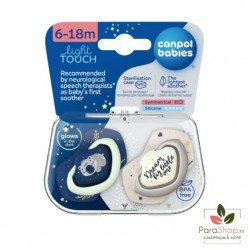 CANPOL BABIES 2 Sucettes Symetrique 6-18M SLEEPY KOALA bleu - 22/659