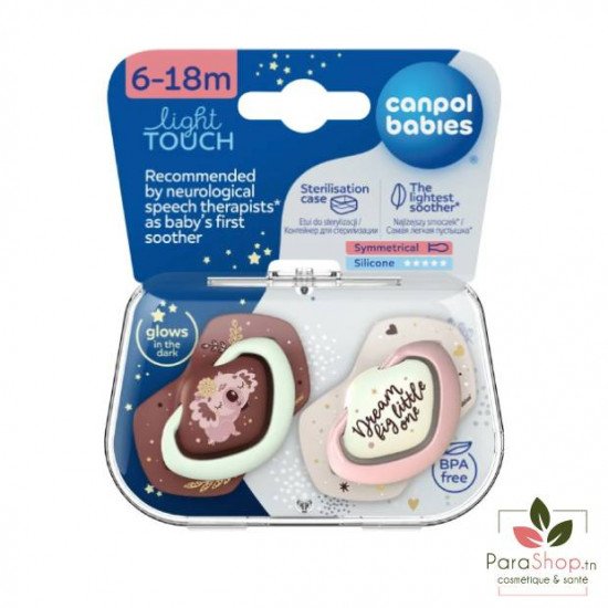 CANPOL BABIES 2 Sucettes Symetrique 6-18M SLEEPY KOALA Rose - 22/659 CANPOL BABIES 2 Sucettes Symetrique 6-18M SLEEPY KOALA Rose - 22/659