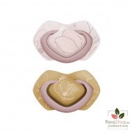 CANPOL BABIES 2 Sucettes Symetriques Silicone 6-18M Gold Rose 22/665