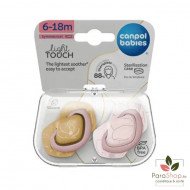 CANPOL BABIES 2 Sucettes Symetriques Silicone 6-18M Gold Rose 22/665
