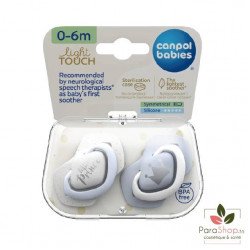 CANPOL BABIES 2 Sucettes Universelle 0-6M Royal baby - bleu - 22/650