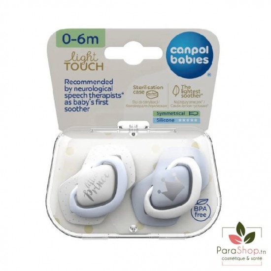 CANPOL BABIES 2 Sucettes Universelle 0-6M Royal baby - bleu - 22/650