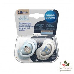 CANPOL BABIES 2 Sucettes Universelle 18M+ Bonjour Paris - bleu - 22/649