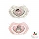 CANPOL BABIES 2 Sucettes Universelle 0-6M Bonjour Paris - Rose - 22/647