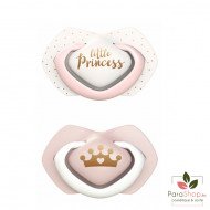 CANPOL BABIES 2 Sucettes Universelle 0-6M Royal baby - Rose - 22/650 CANPOL BABIES 2 Sucettes Universelle 0-6M Royal baby - Rose - 22/650