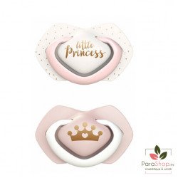 CANPOL BABIES 2 Sucettes Universelle 6-18M Royal baby - Rose - 22/651