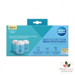 CANPOL BABIES 3 Pots de Conservation de Lait 120ML - 35/235 CANPOL BABIES 3 Pots de Conservation de Lait 120ML - 35/235
