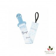 CANPOL BABIES Attache Sucette Bonjour Paris - Bleu - 51/026  CANPOL BABIES Attache Sucette Bonjour Paris - Bleu - 51/026