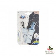 CANPOL BABIES Attache Sucette Bonjour Paris - Bleu - 51/026  CANPOL BABIES Attache Sucette Bonjour Paris - Bleu - 51/026