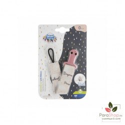 CANPOL BABIES Attache Sucette Bonjour Paris - Rose - 51/026 CANPOL BABIES Attache Sucette Bonjour Paris - Rose - 51/026