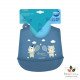 CANPOL BABIES BAVOIR SILICONE AVEC POCHE BONJOUR PARIS - BLEU - 74/027