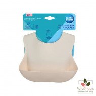 CANPOL BABIES BAVOIR SILICONE AVEC POCHE - Creme - 51/030 CANPOL BABIES BAVOIR SILICONE AVEC POCHE - Creme - 51/030