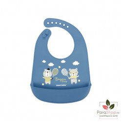 CANPOL BABIES BAVOIR SILICONE AVEC POCHE BONJOUR PARIS - BLEU - 74/027 CANPOL BABIES BAVOIR SILICONE AVEC POCHE BONJOUR PARIS - BLEU - 74/027