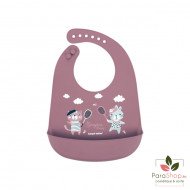 CANPOL BABIES BAVOIR SILICONE AVEC POCHE BONJOUR PARIS - Red - 74/027 CANPOL BABIES BAVOIR SILICONE AVEC POCHE BONJOUR PARIS - Red - 74/027