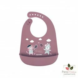 CANPOL BABIES BAVOIR SILICONE AVEC POCHE BONJOUR PARIS Red 74/027