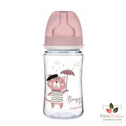 CANPOL BABIES Biberon Anti Colique Col Large 240ML Bonjour Paris - Rose - 35/232