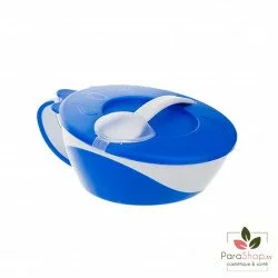 CANPOL BABIES Bol avec Cuillere et Couvercle Bleu 31/406