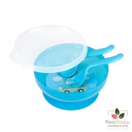 CANPOL BABIES Bol Avec Ventouse Cuillere et Couvercle 350ML - 21/300