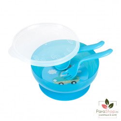 CANPOL BABIES Bol Avec Ventouse Cuillere et Couvercle 350ML - 21/300 CANPOL BABIES Bol Avec Ventouse Cuillere et Couvercle 350ML - 21/300