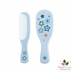 CANPOL BABIES Brosse et Peigne Poils Naturels NOUVEAU NE BLEU 7/406