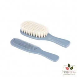 CANPOL BABIES Brosse et Peigne Poils Naturels - NOUVEAU NE BLEU - 7/406