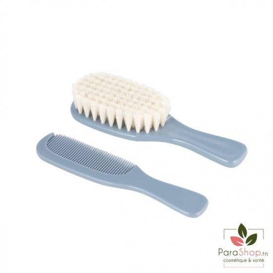 CANPOL BABIES Brosse et Peigne Poils Naturels - NOUVEAU NE BLEU - 7/406