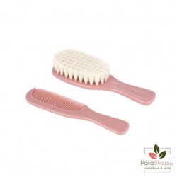 CANPOL BABIES Brosse et Peigne Poils Naturels - NOUVEAU NE GOLD ROSE - 7/406_pin2