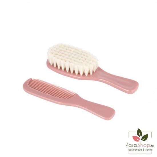 CANPOL BABIES Brosse et Peigne Poils Naturels - NOUVEAU NE GOLD ROSE - 7/406_pin2