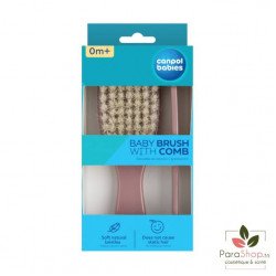 CANPOL BABIES Brosse et Peigne Poils Naturels - NOUVEAU NE GOLD ROSE - 7/406_pin2