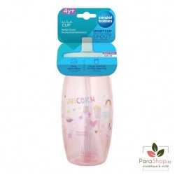 CANPOL BABIES Gourde avec Bec Pliable 400ML - 56/618 - Licorne Rose