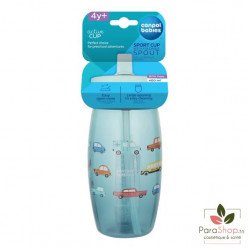 CANPOL BABIES Gourde avec Bec Pliable 400ML - 56/618 - Voitures Bleu