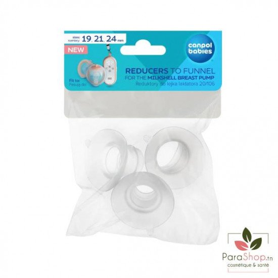 CANPOL BABIES Jeu de 3 Têterelles 19cm 21cm 24cm pour tire-lait 20/106 - 20/114