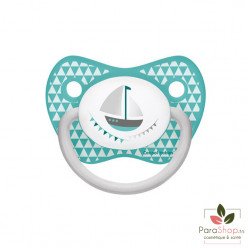 CANPOL BABIES SUCETTE ORTHODONTIQUE SILICONE LETS CELEBRATE 0-6M BLUE - 23/279