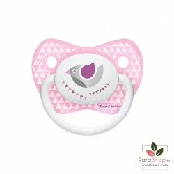 CANPOL BABIES SUCETTE ORTHODONTIQUE SILICONE LETS CELEBRATE 0-6M PINK 23/279