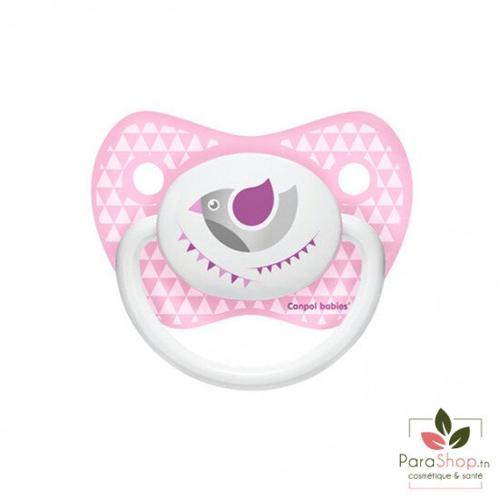 CANPOL BABIES SUCETTE ORTHODONTIQUE SILICONE LETS CELEBRATE 0-6M PINK - 23/279 