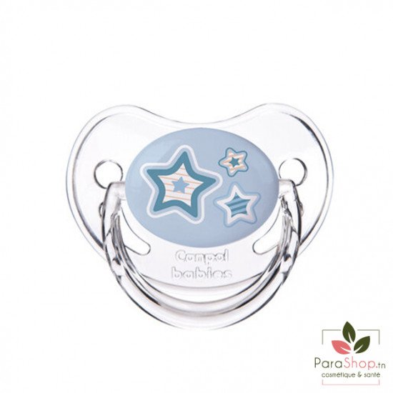 CANPOL BABIES SUCETTE SILICONE NOUVEAU NE 6-18M BLUE STARS - 22/566