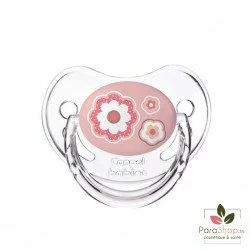 CANPOL BABIES SUCETTE SILICONE NOUVEAU NE 6-18M ROSE FLOWERS 22/566