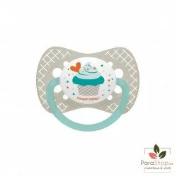CANPOL BABIES SUCETTE SYMETRIQUE SILICONE CUPCAKE 18M+ GRIS 23/284