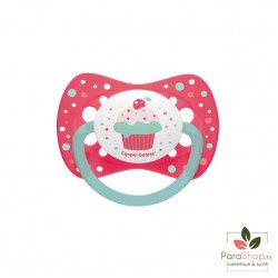 CANPOL BABIES SUCETTE SYMETRIQUE SILICONE CUPCAKE +18M ROSE - 23/284 CANPOL BABIES SUCETTE SYMETRIQUE SILICONE CUPCAKE +18M ROSE - 23/284