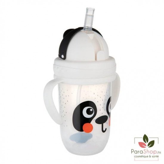 CANPOL BABIES Tasse Anti Fuites avec Paille 270ML Babiesboo Panda - 56/617_whi CANPOL BABIES Tasse Anti Fuites avec Paille 270ML Babiesboo Panda - 56/617_whi