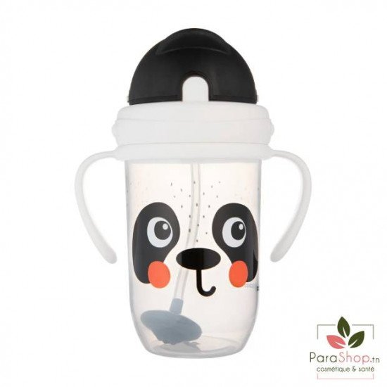 CANPOL BABIES Tasse Anti Fuites avec Paille 270ML Babiesboo Panda - 56/617_whi CANPOL BABIES Tasse Anti Fuites avec Paille 270ML Babiesboo Panda - 56/617_whi