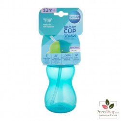 CANPOL BABIES Tasse Sport avec Paille Retractable Bleue - 56/109