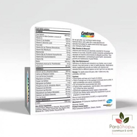 CENTRUM SILVER WITH LUTEIN 30 TABLETS